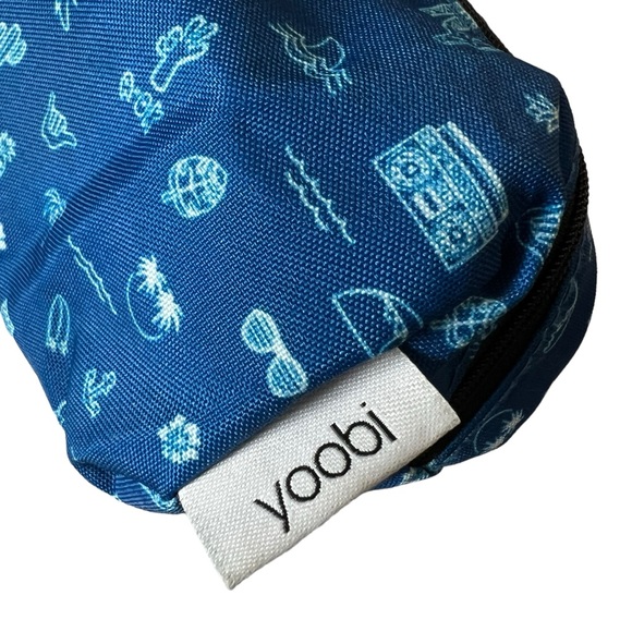 Yoobi Pencil Case Zipper Pouch Blue With Designs - Picture 3 of 4